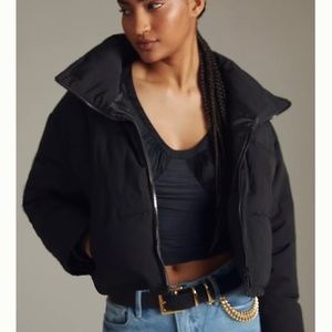 Anthropologie John + Jenn Cropped Puffer Jacket size S
